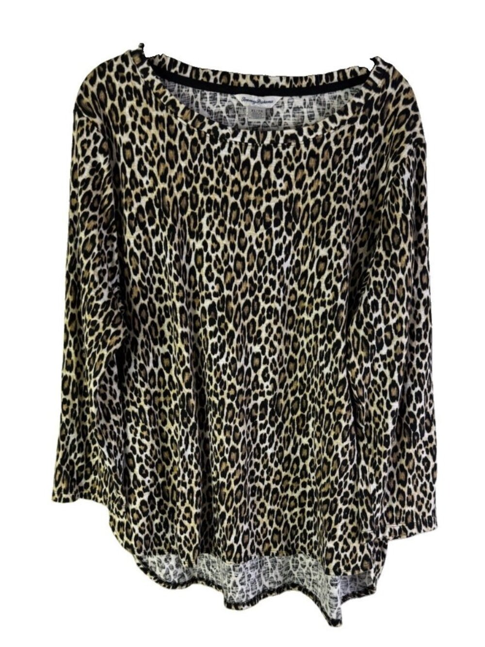 New Tommy Bahama Shirt Top Leopard Animal Print Cotton Flowy